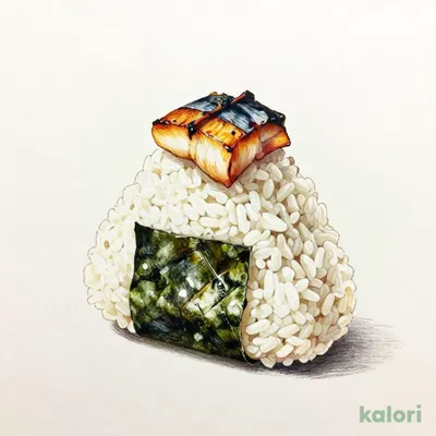 おにぎり　さばの塩焼き