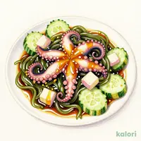 真だことわかめの酢の物