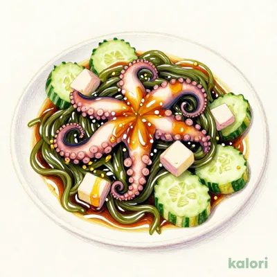 真だことわかめの酢の物