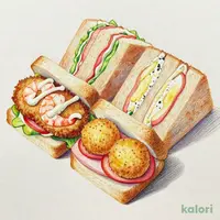 海老かつとロースハム＆コロッケのバラエティサンド