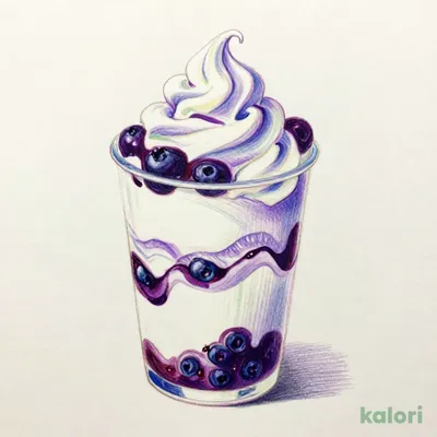 フラッペ　ブルーベリーヨーグルト