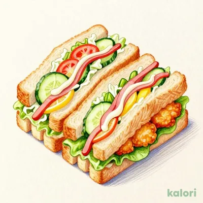 ハムサンド　コメチキ2ケ付き（単品）