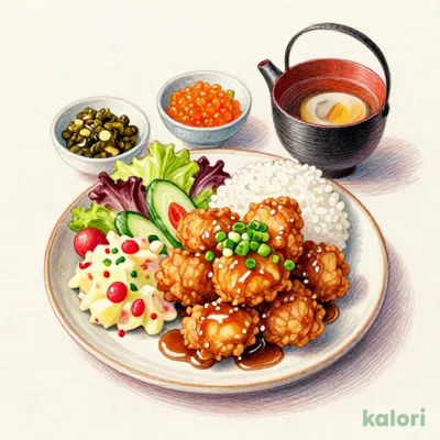 Yurinchi Fried Chicken with Extra Green Onions Set Meal