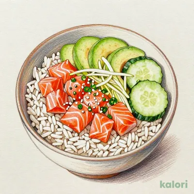 Avocado and Salmon Rice Bowl