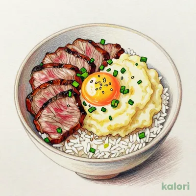 Roast Beef and Mashed Potato Rice Bowl