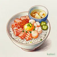 帆立とサーモンの柚子塩ごはんとお好きなスープセット