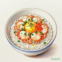 Yuzu-Scented Scallop and Salmon Tartare Rice Bowl