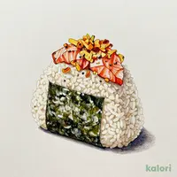 Flaked Grilled Salmon Rice Ball