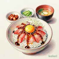 Sea Bream with Sesame Sauce Rice Bowl and Soup Set