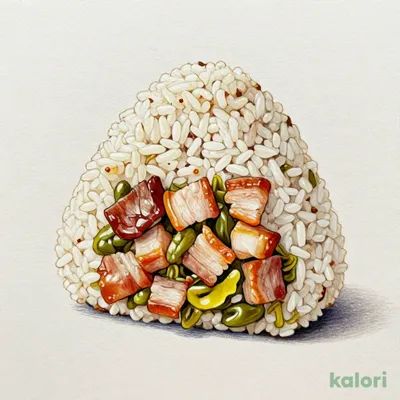 Braised Pork Belly and Mustard Greens Rice Ball