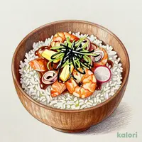 Seafood and Butter Soy Sauce Rice Bowl
