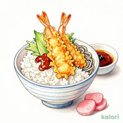 Shrimp Tempura Rice Bowl Set Meal