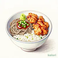 Fried Chicken Rice Bowl Set Meal