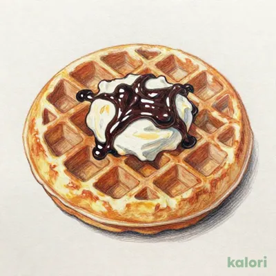 ショコラとあんこチーズのワッフル