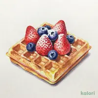 苺とベリーのワッフル