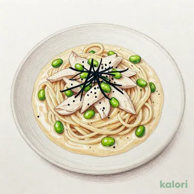 蒸し鶏と枝豆の味噌クリーム