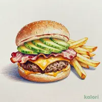アイランドスマッシュバーガー・ベーコンアボカドチーズ（フレンチフライ付き）