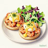 Garlic Shrimp Eggs Benedict