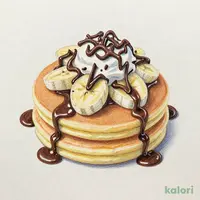 Shaved Chocolate and Banana Pancake