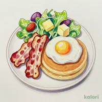 ベーコン＆エッグパンケーキ