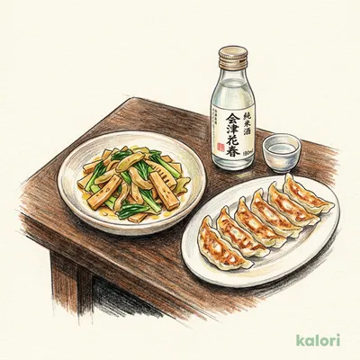 Stir-Fried Greens with Menma and Pickled Mustard Greens Set
