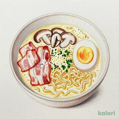 濃厚クリーミー カルボ醤油らーめん 温玉添え