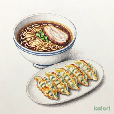 郡山ブラック素らーめん餃子セット