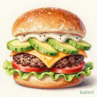 トリュフコルビージャックアボカドバーガー