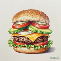 Thick-Cut Cheese Avocado Burger