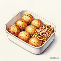 におわへんセット（大たこ入りたこ焼8個＋黒豚入り多幸焼そば）
