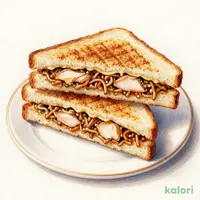 チキンときんぴらのホットサンド