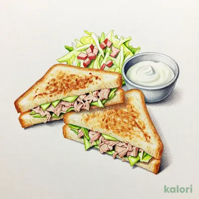 ツナキャベツホットサンドモーニング