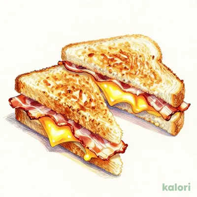 ベーコンチーズのホットサンド