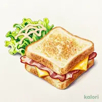 ベーコンチーズのホットサンドランチ