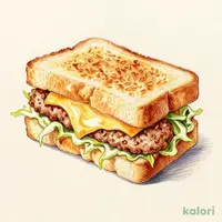 Menchi-Katsu (Minced Meat Cutlet) Hot Sandwich