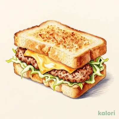 メンチカツのホットサンド