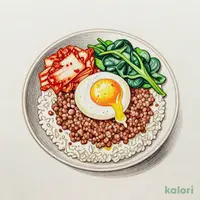 ビビンバ風お月見ドリア