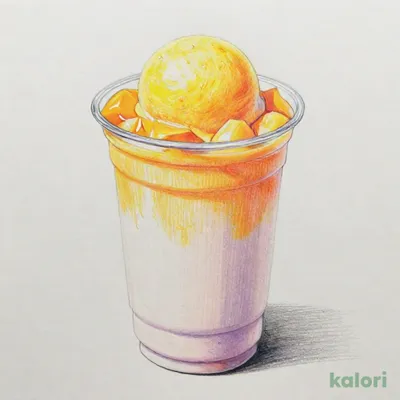 おうとうのピーチマンゴーフラッペ