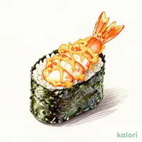 Shrimp Tempura Hand-Rolled Sushi (1 pc)