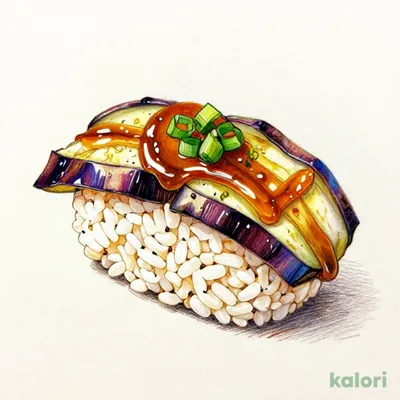Simmered Eggplant Sushi