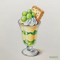 マスカットミルフィーユパフェ