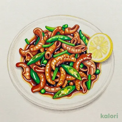 青唐醤油砂肝炒め