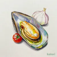 つぶ貝のアヒージョ