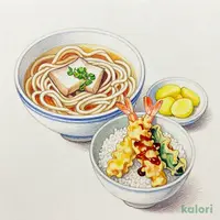 かけうどん(小盛)・ミニ海老天丼