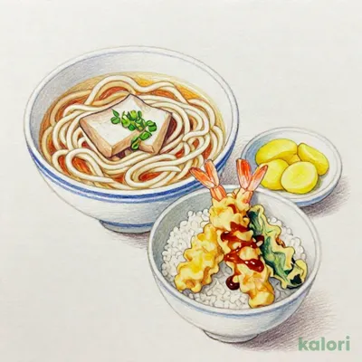 かけうどん（小盛）・ミニ海老天丼