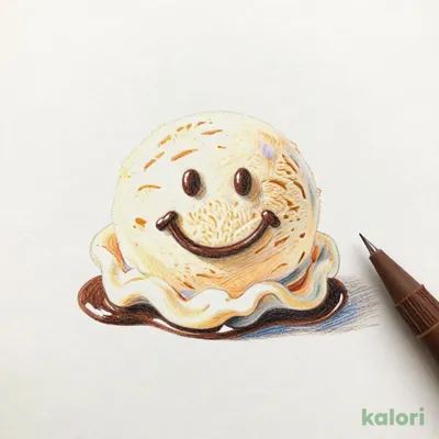 チョコのペンつきバニラアイス