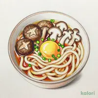 月見きのこうどん