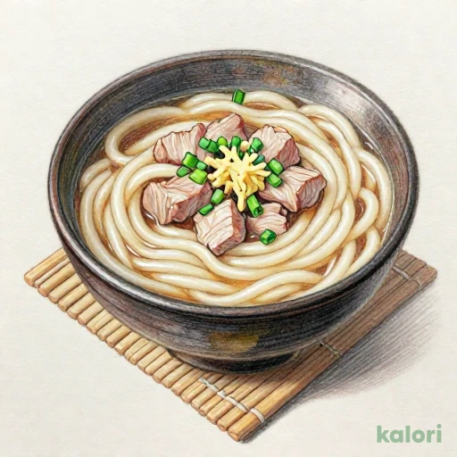 にんにく背脂肉つけ汁うどん 610kcal — What's in It & Nutrition