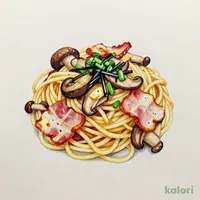 きのことベーコンバター醬油