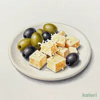 Parmesan Cheese and Olive Platter